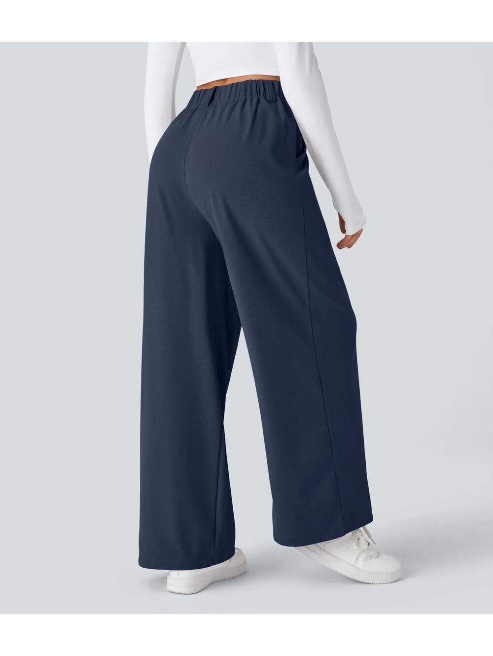HALARA High Waisted Pocket Wide Leg Waffle Work Pants Size XL image 2